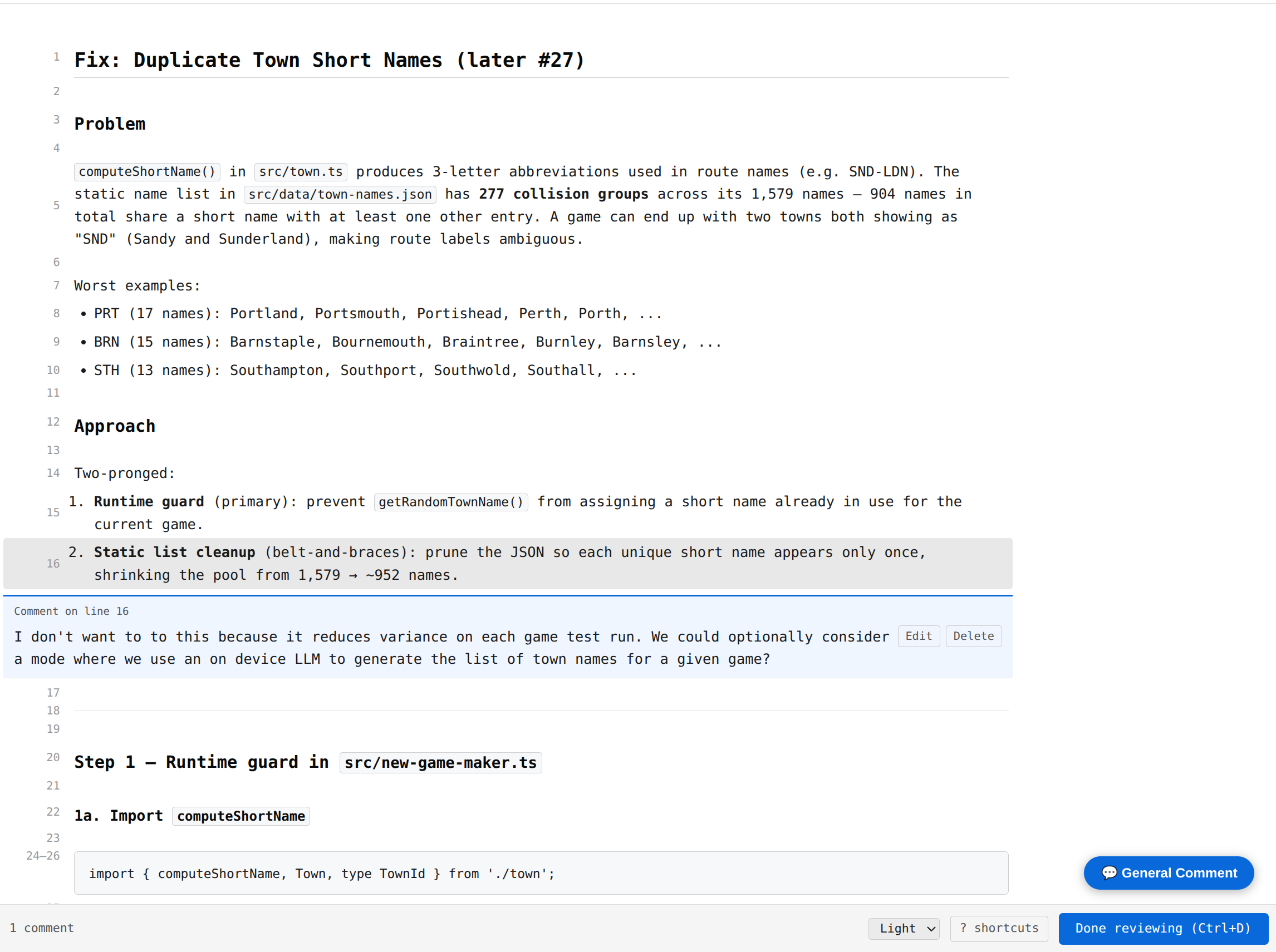 ai-review in the browser